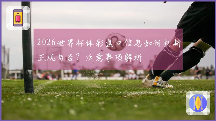 2026世界杯体彩盘口信息如何判断正规与否？注意事项解析
